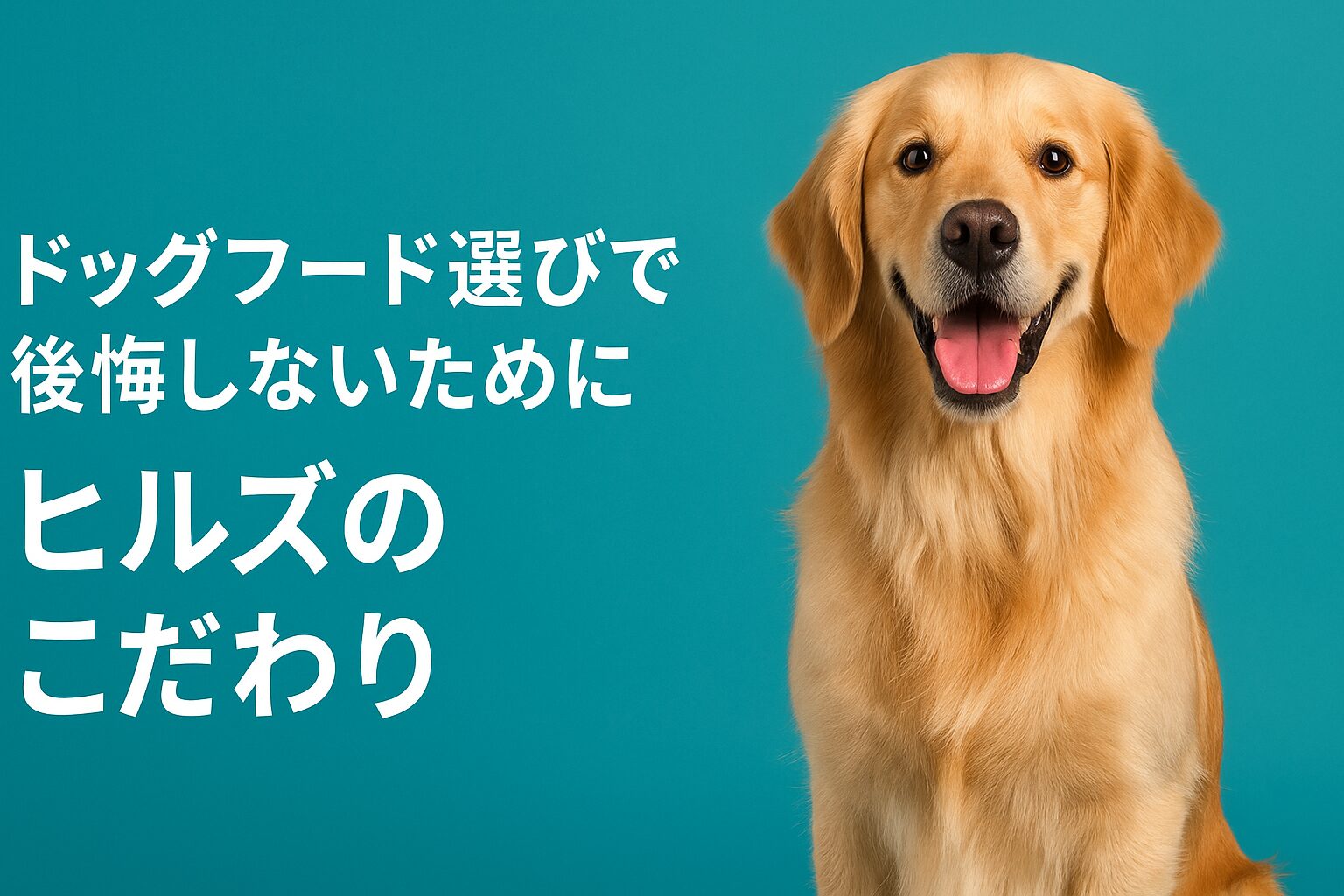 ドッグフード選びで後悔しないために｜ヒルズのこだわり