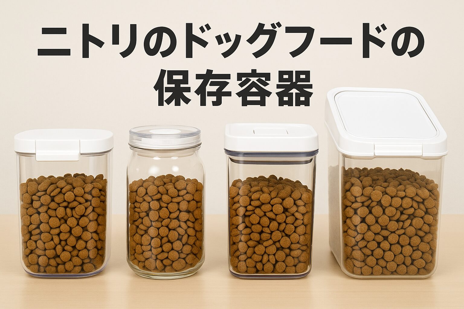 ニトリのドッグフードの保存容器